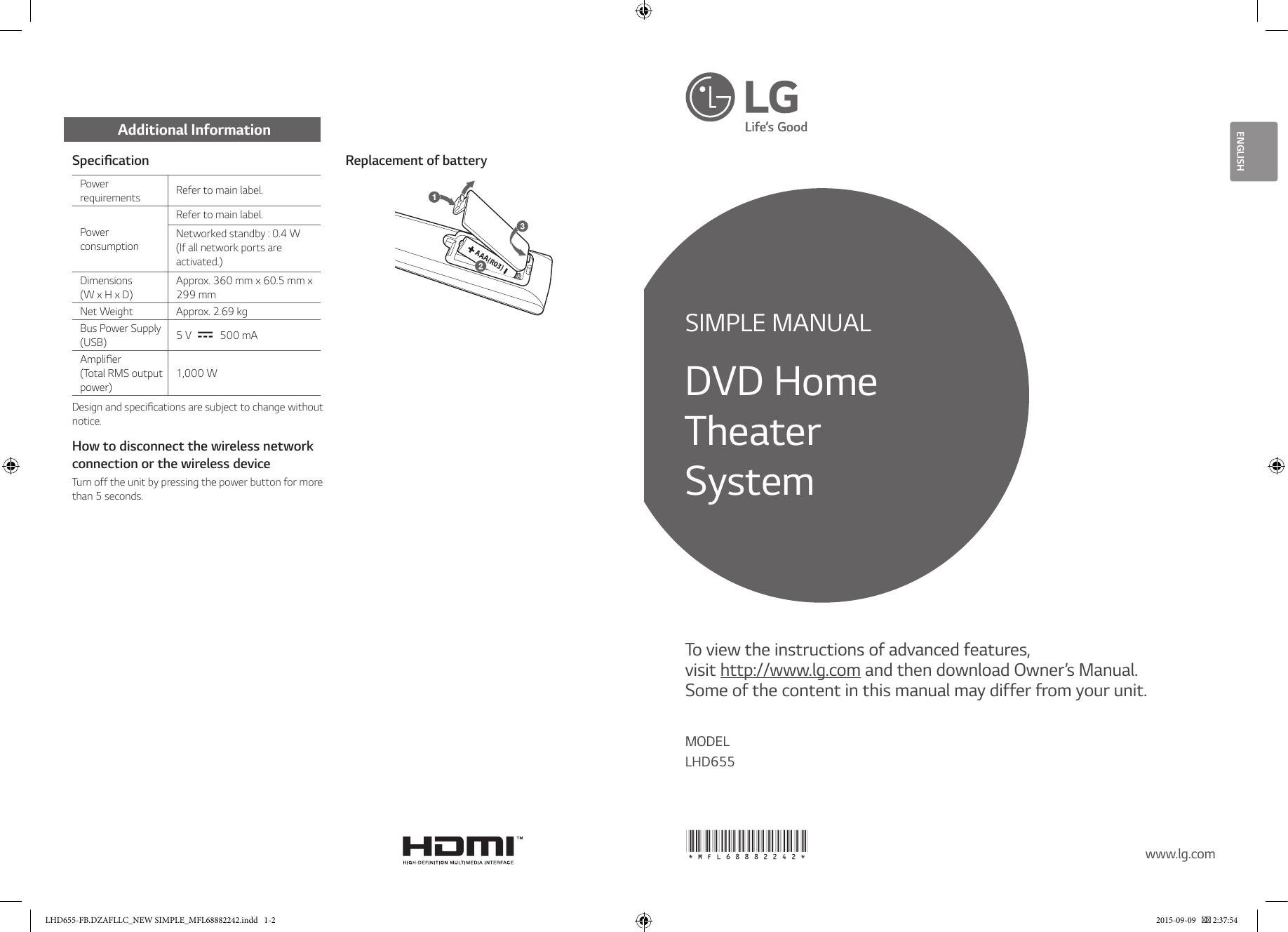 Lg Lhd655 User Guide Manualzz