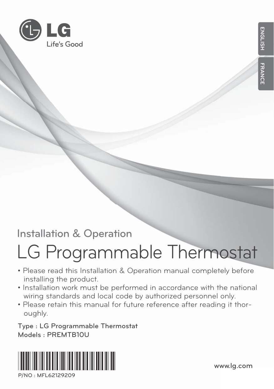 LG PREMTB10U.ENCXLUS Installation guide | Manualzz