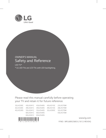 LG 65LX341C,65LX540S Owner’s Manual | Manualzz