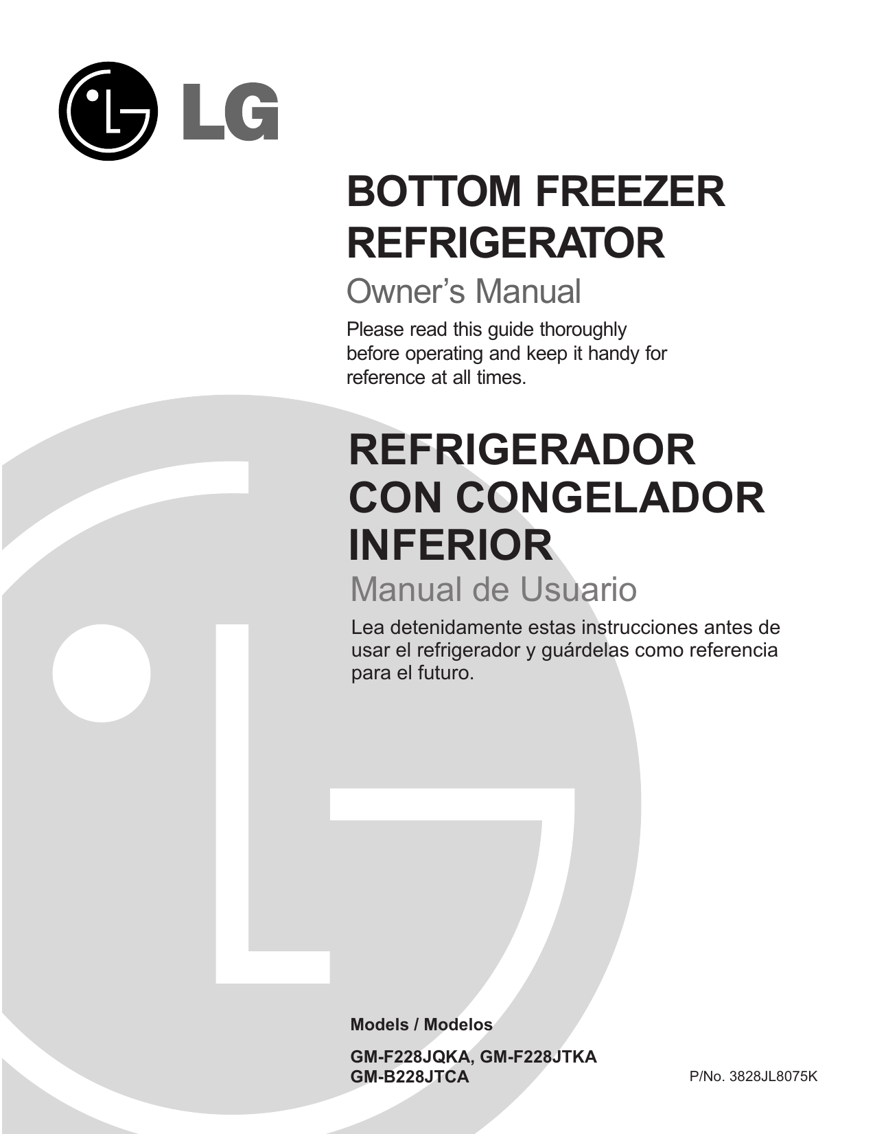 LG GM-F228JTKA Owner's Manual | Manualzz
