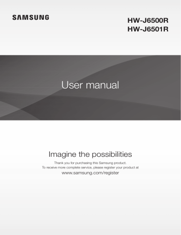 Samsung 300W 2.1-Kanal Curved Soundbar HW-J6500R User manual | Manualzz