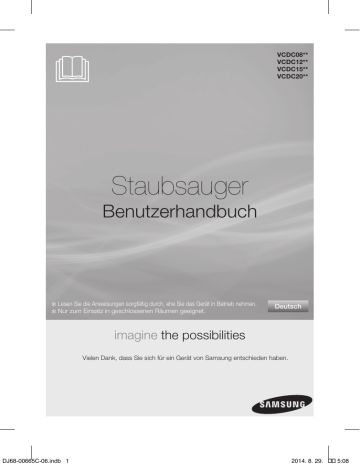 Samsung VCDC20 Bodenstaubsauger mit Twin Chamber System™, 850 Watt, Ebony Black Benutzerhandbuch (Windows 7) | Manualzz