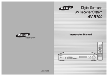 Samsung AV-R700 Benutzerhandbuch | Manualzz