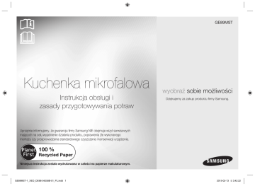 Samsung GE89MST-1/XEG, Grill-Mikrowelle, 23 ℓ Benutzerhandbuch | Manualzz