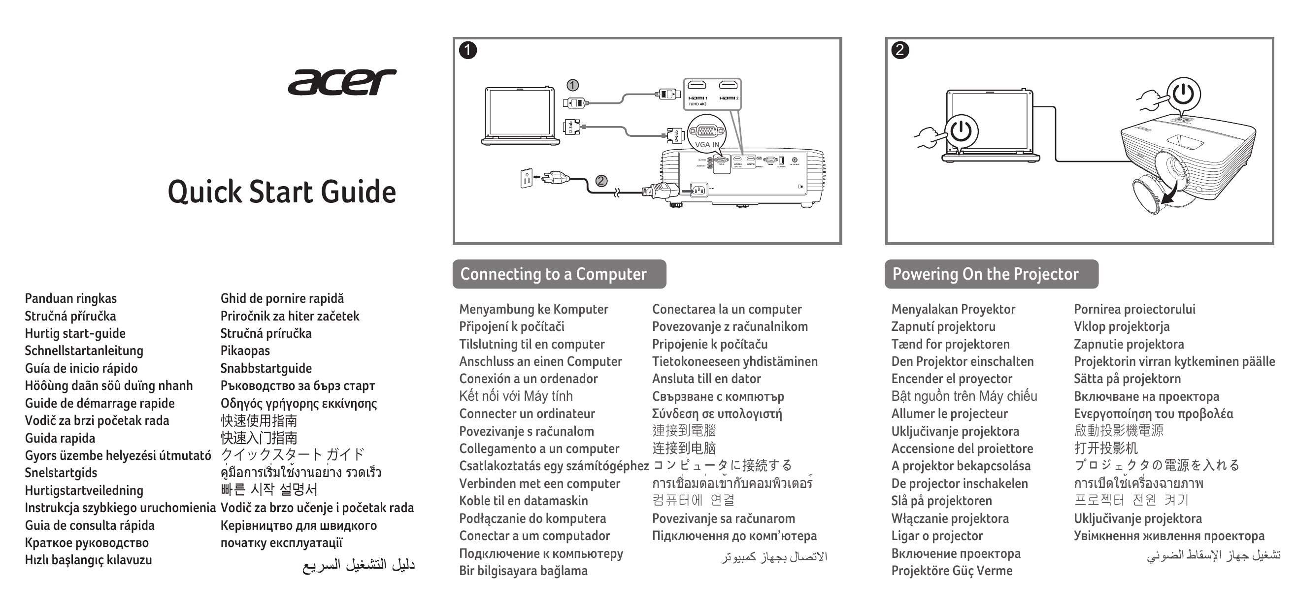 Проектор Acer 2700 инструкция на русском языке