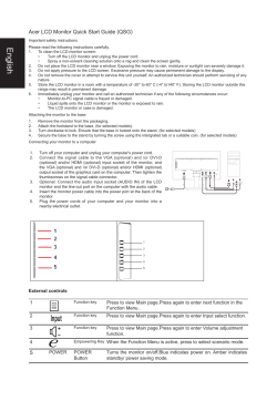 Acer ET271 - Quick start Guide, User 