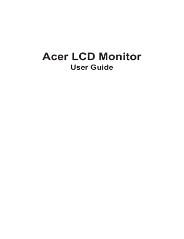 Acer VG270 User Manual | Manualzz