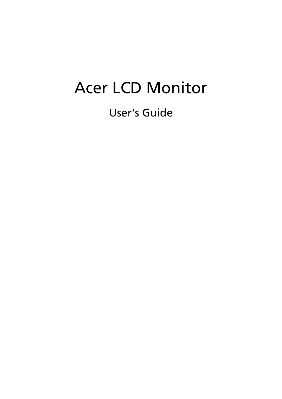 Acer KA271 User manual | Manualzz