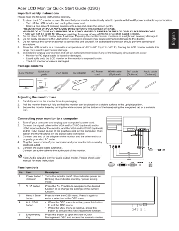 Acer HA220Q Quick Start Guide | Manualzz