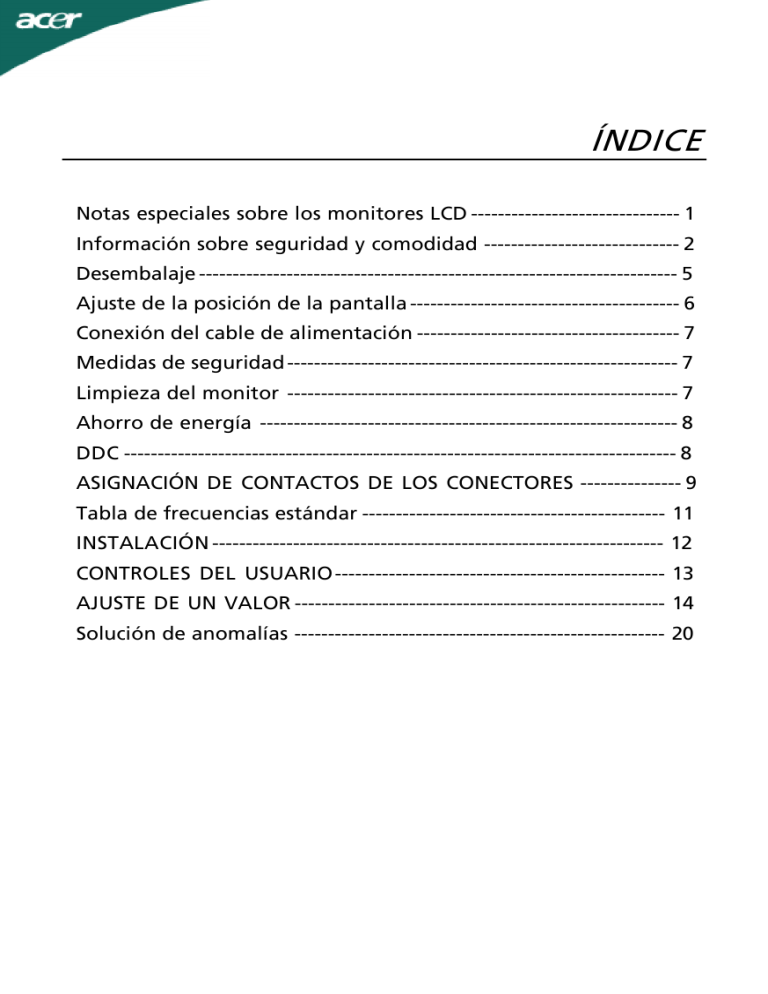 Acer X223W User manual | Manualzz