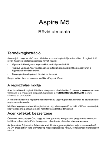 Acer Aspire M5-581TG Quick Start Guide (Windows 8) | Manualzz