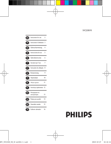 Philips Linsenreiniger SVC2330/10 Bedienungsanleitung | Manualzz