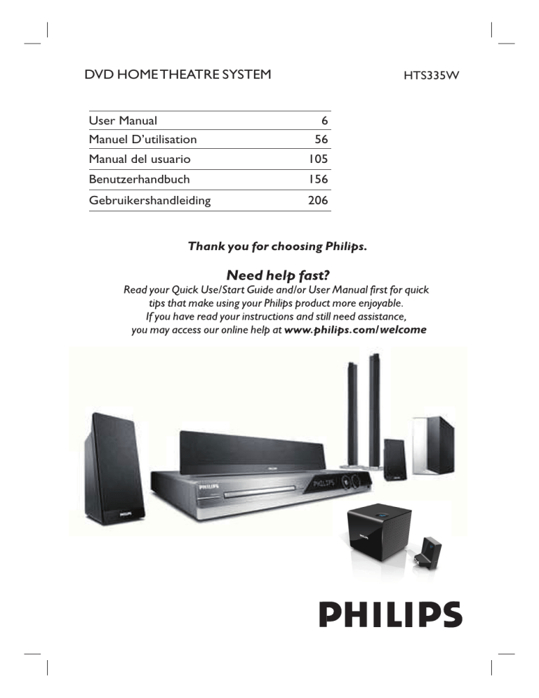 Philips Hts335w 12 User Manual Manualzz