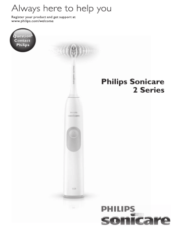 Sonicare 2 Series Sonic electric toothbrush HX6251/40 User manual | Manualzz