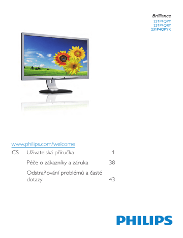 Philips Brilliance IPS LCD monitor s podsvícením LED 231P4QPYKEB/00 Uživatelská příručka | Manualzz