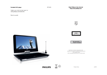 Philips Přenosný DVD přehrávač PET1035/00 Uživatelská příručka | Manualzz