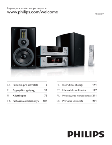 Philips Heritage Audio DVD-s komponens Hi-Fi rendszer MCD909/12 Felhasználói kézikönyv | Manualzz