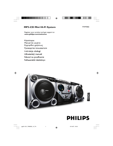 Philips MP3 mini Hi-Fi rendszer FWM582/12 Felhasználói kézikönyv | Manualzz