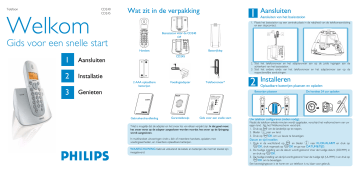 Philips Draadloze telefoon CD2401S/22 Snelstartgids | Manualzz