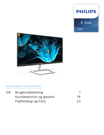 Philips LCD-skærm 226E9QSB/00 Brugervejledning | Manualzz