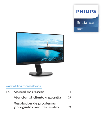 Philips Brilliance Monitor LCD QHD con PowerSensor 272B7QPJEB/27 Manual de instrucciones | Manualzz