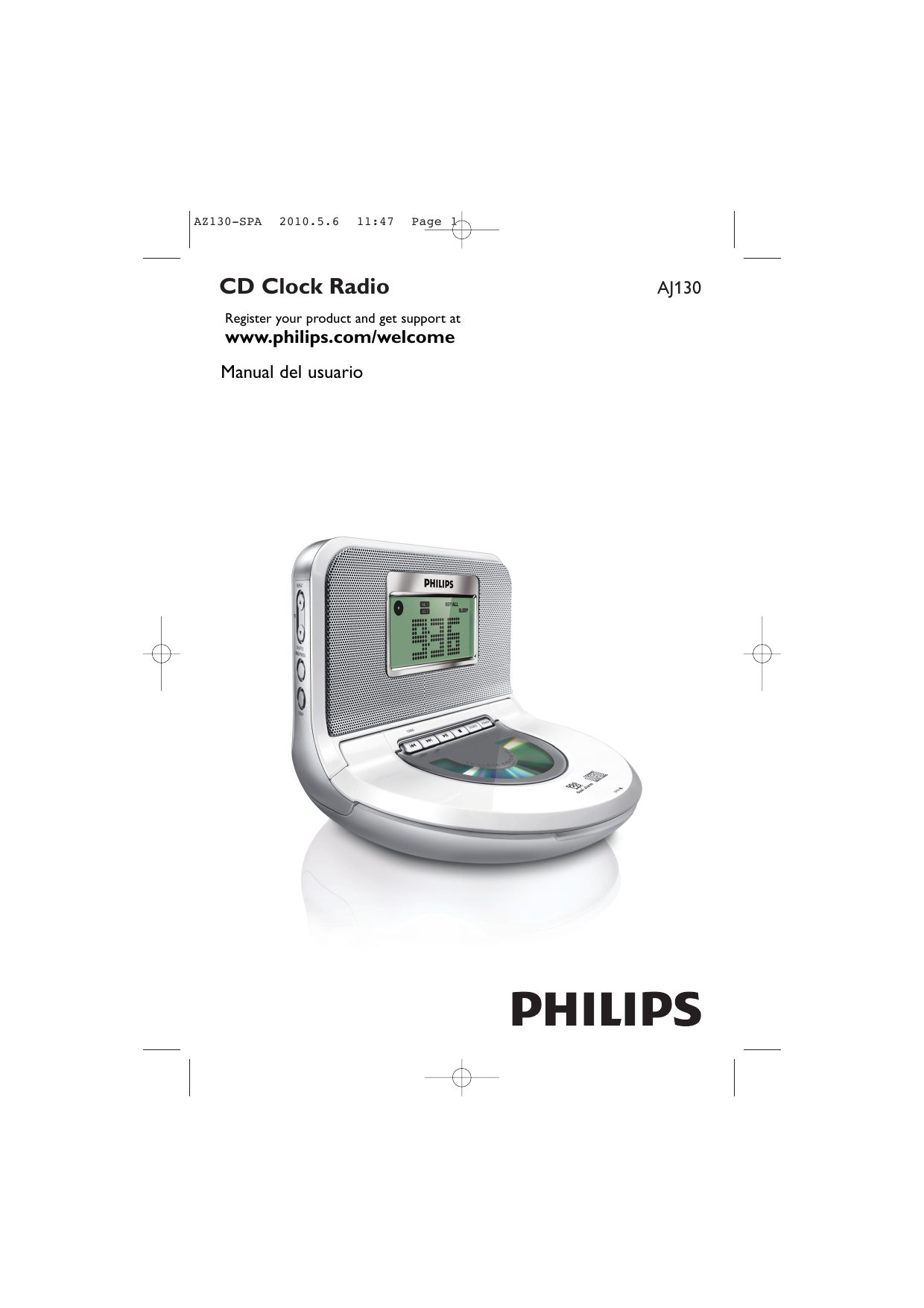 Philips - AJ5000 - Radio reloj despertador con sintonización digital