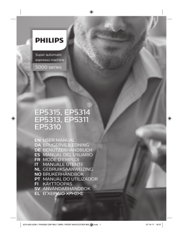 Philips Series 5000 Cafeteras espresso completamente automáticas EP5310/20  Manual de instrucciones | Manualzz