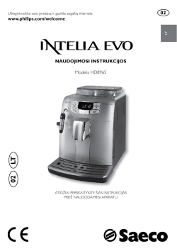 Saeco HD8752/99 - Vartotojo vadovas 