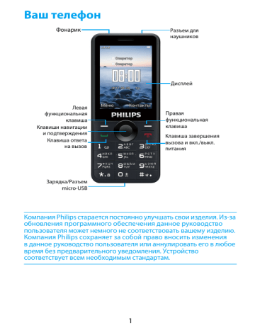 Philips Xenium CTE168BK/00 Инструкция по эксплуатации | Manualzz