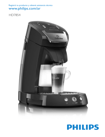 Philips Latte Select Máquina de café en bolsitas individuales HD7854/88  Manual del usuario | Manualzz