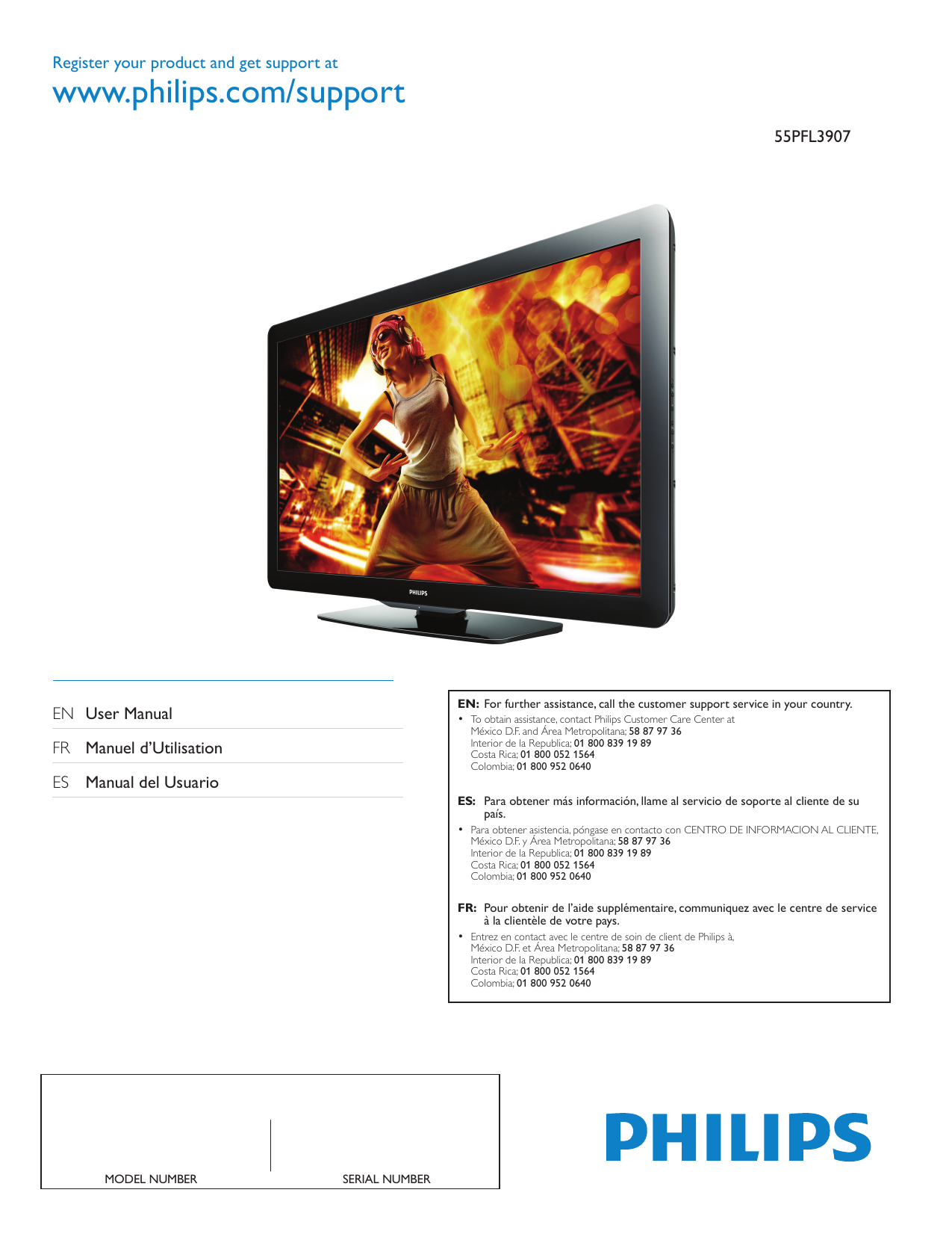 Philips 55PFL3907/F8 User manual | Manualzz