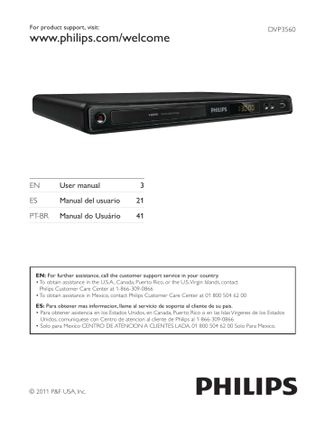 Philips Dvd Player Dvp3560 F8 User Manual Manualzz