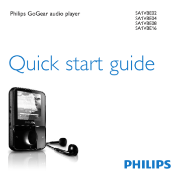 picture of philips gogear mp3 player manual