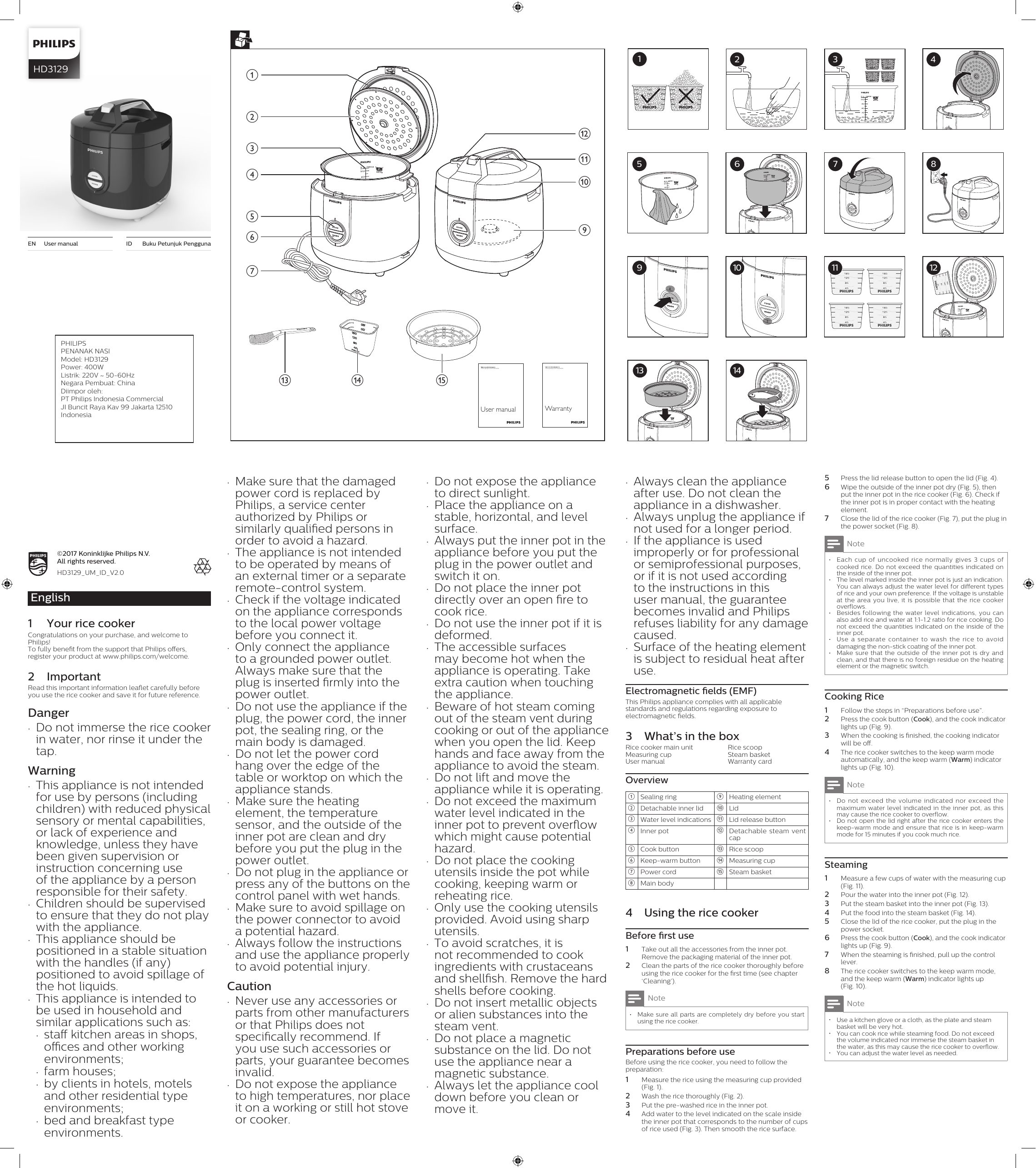 Petunjuk penggunaan rice cooker