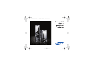 Samsung GT-I8510/8 Greitas pradmenų gidas | Manualzz