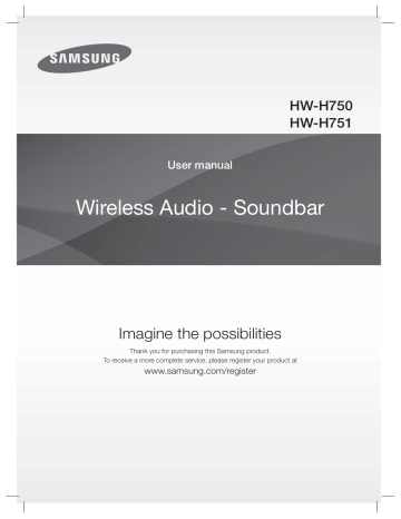 Samsung HW-H751, HW-H750 Manual do usuário | Manualzz
