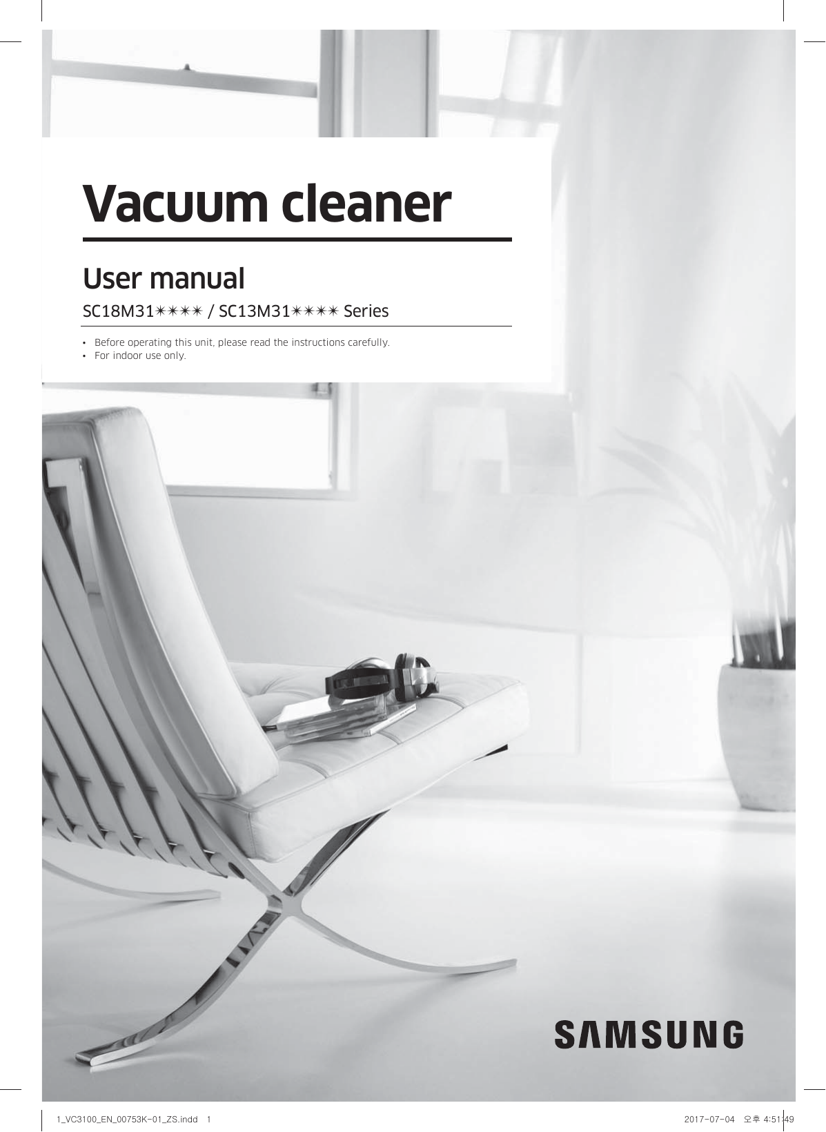 Samsung Aspiradora Canister con turbina Anti enredos VC13M3110VB Manual de  Usuario (Vacuum Cleaner ) | Manualzz