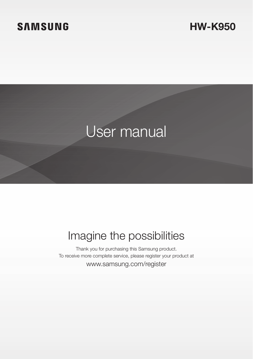 Samsung HW-K950 User manual | Manualzz