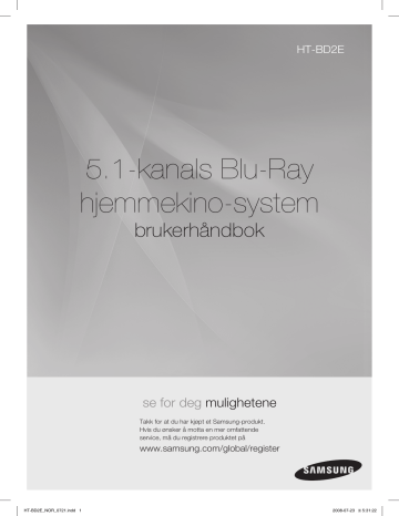 Samsung HT-BD2 Bruksanvisning | Manualzz