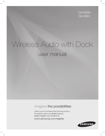 Samsung Wireless Audio-Dock E650 User Manual | Manualzz
