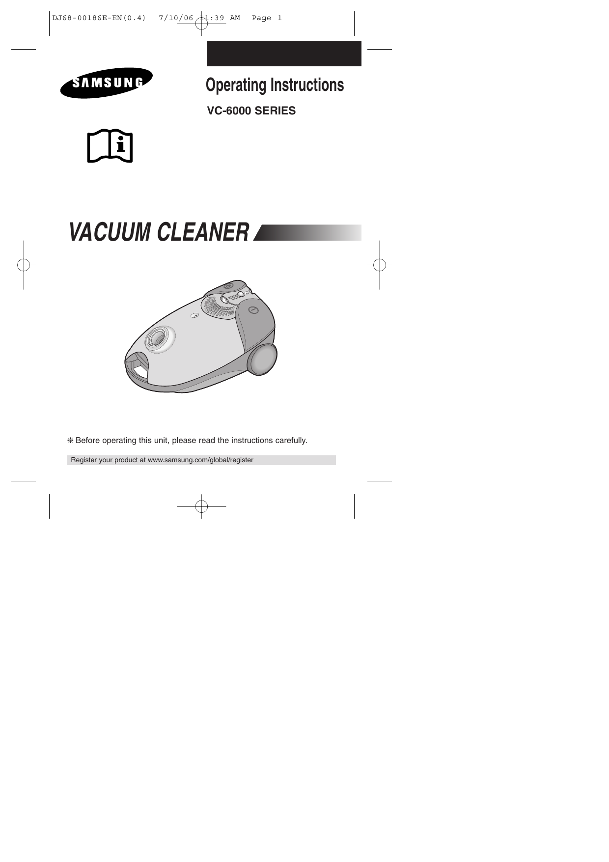 Samsung Vc 6025v Operating Instructions Manualzz