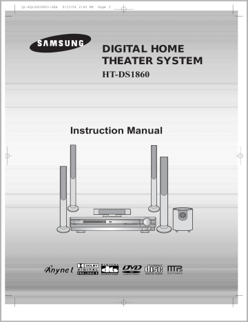 Samsung HT-DS1860 사용자 매뉴얼 | Manualzz