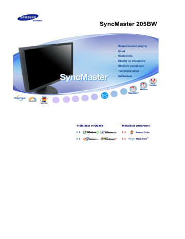 Samsung 205BW Používateľská príručka | Manualzz