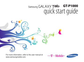 Samsung GT-P1000/M16 Quick start guide | Manualzz
