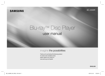 Samsung Blu-ray Player J4500 User Manual | Manualzz