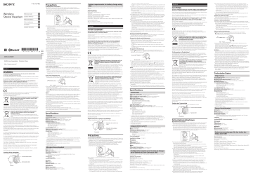 Sony MDR-AS700BT MDR-AS700BT Sports Wireless Headphones Reference Guide ...