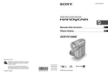 Sony DCR-PC1000E  Οδηγίες χρήσης | Manualzz