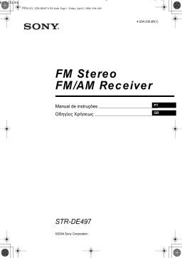 Sony STR-DE497  &Omicron;&delta;&eta;&gamma;ί&epsilon;&sigmaf; &chi;&rho;ή&sigma;&eta;&sigmaf;