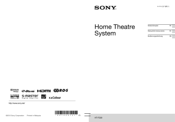 Sony HT-FS30  Mode d’emploi | Manualzz