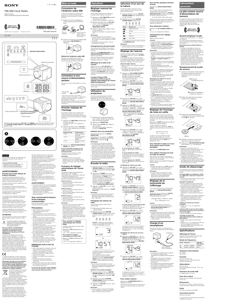 Sony ICFC1PJ.CED, ICFC1PJ Owner's manual Manualzz